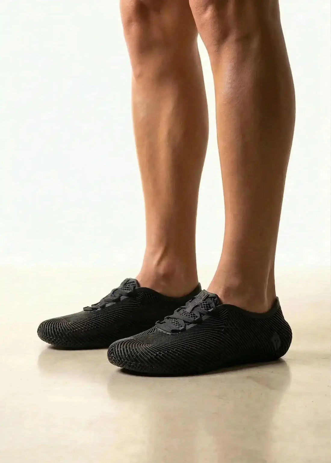 Black shoes on a white background