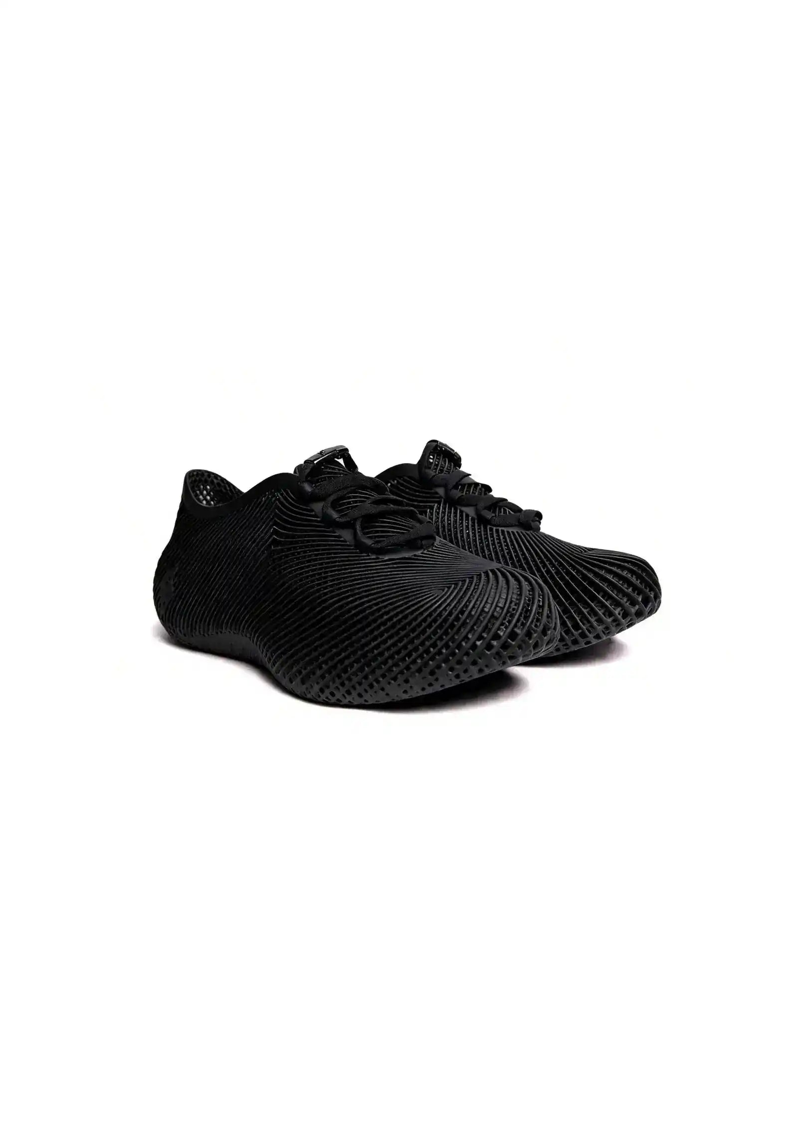 Black shoes on a white background